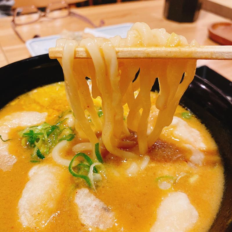 海老天カレーうどん(細打うどん 竹や 浅草橋店)