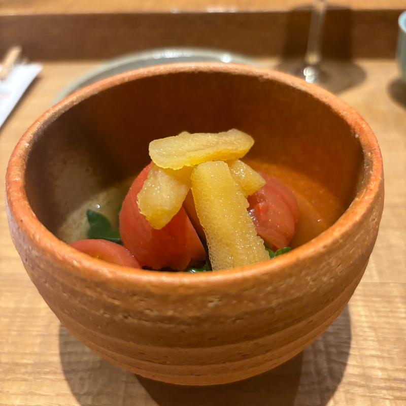 数の子とルッコラ、フルーツトマトのお浸し(tsugumi)