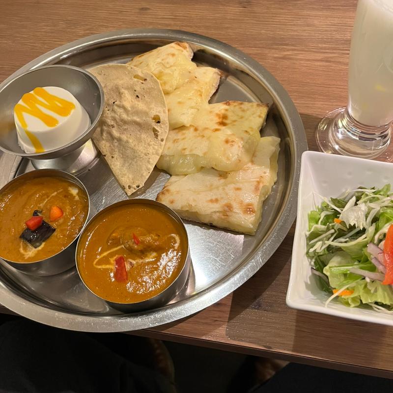 チーズナンランチ(インドレストラン BINDU 梅田阪急グランドビル店)