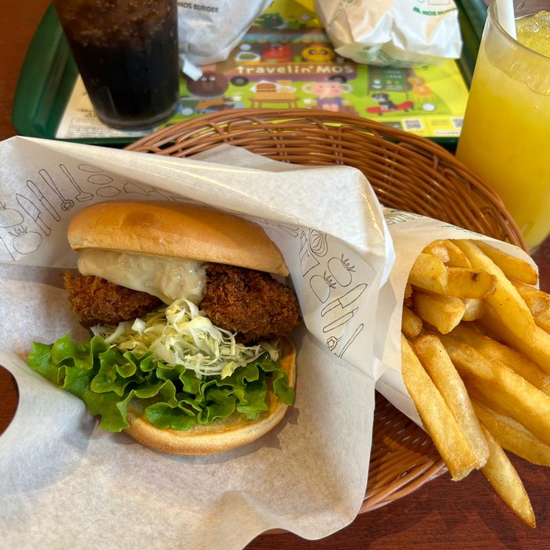 ほたてフライバーガー  ポテトLセット(モスバーガー 静岡竜南店 )