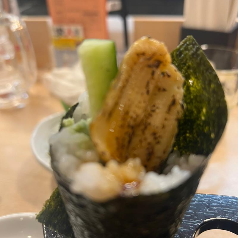 穴子手巻き寿司(や台ずし白子駅前町)