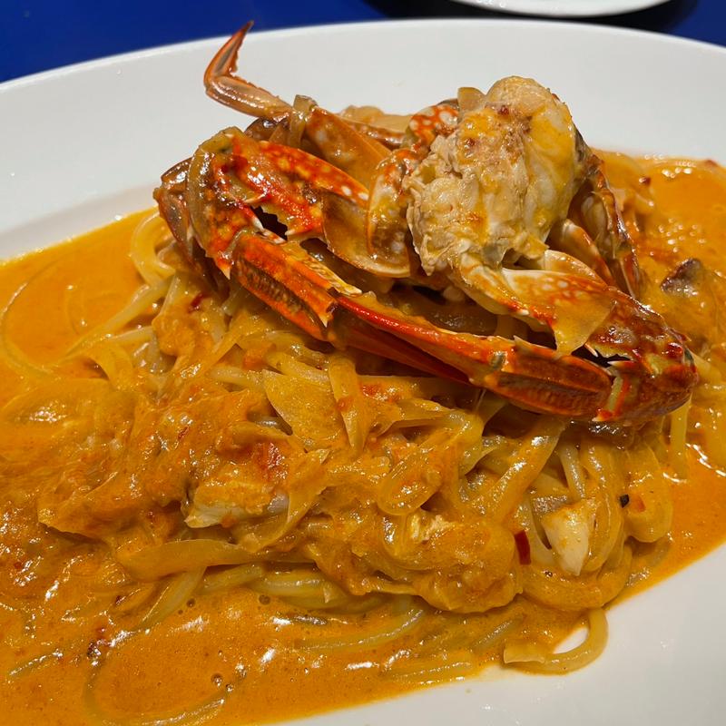 渡り蟹パスタ(シャン・ドゥ・フルール/Wine shop''K'')