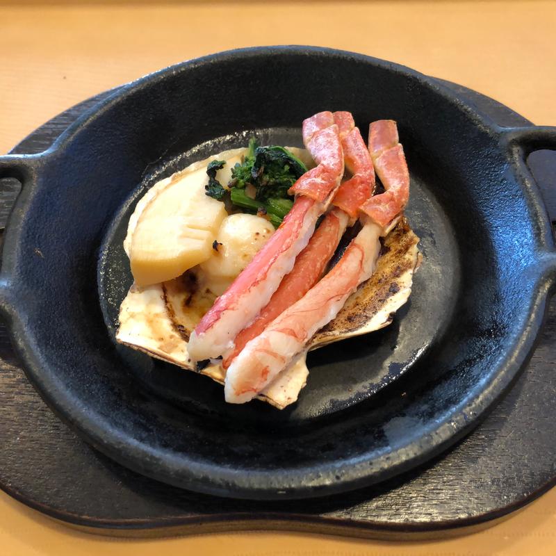 本ずわい蟹とほたて貝のバター醤油焼き(ジョナサン 草加谷塚店)