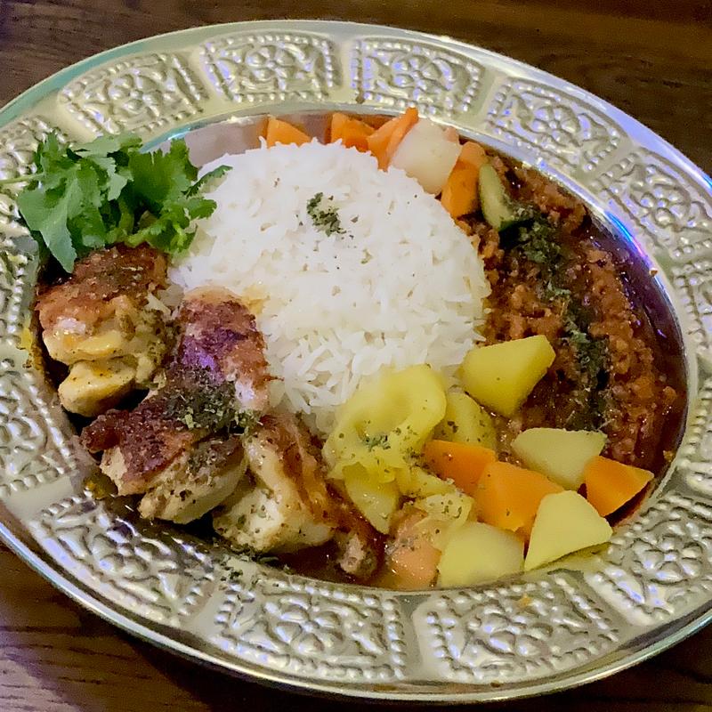 2種あいがけカレー(天竺咖哩AKASHA 京橋本店)