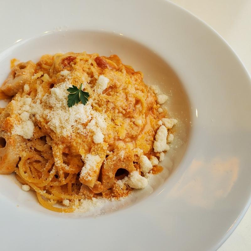 本日のパスタ　ツナとタケノコ　トマトソース(Cafe Du Commerce)