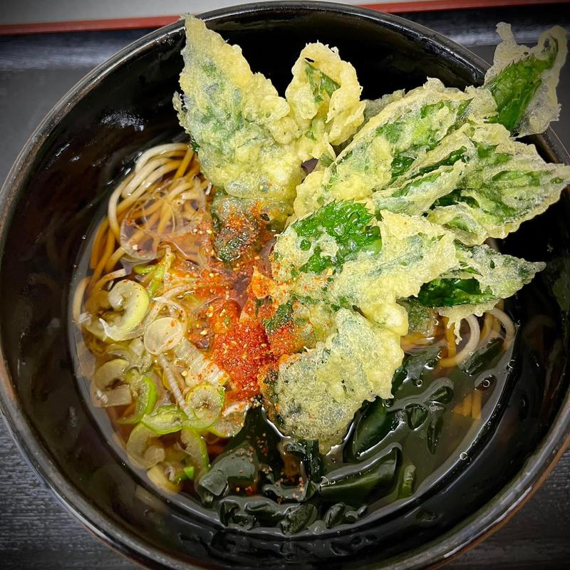 かけそば 明日葉天(めんや)