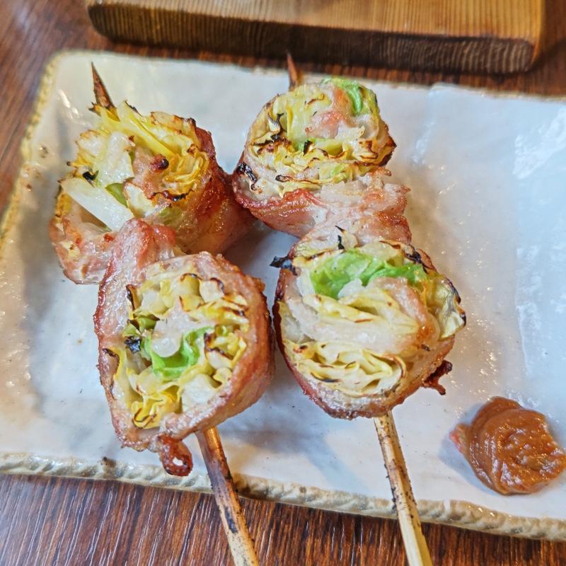 春キャベツ肉巻き串(のげちゃん)