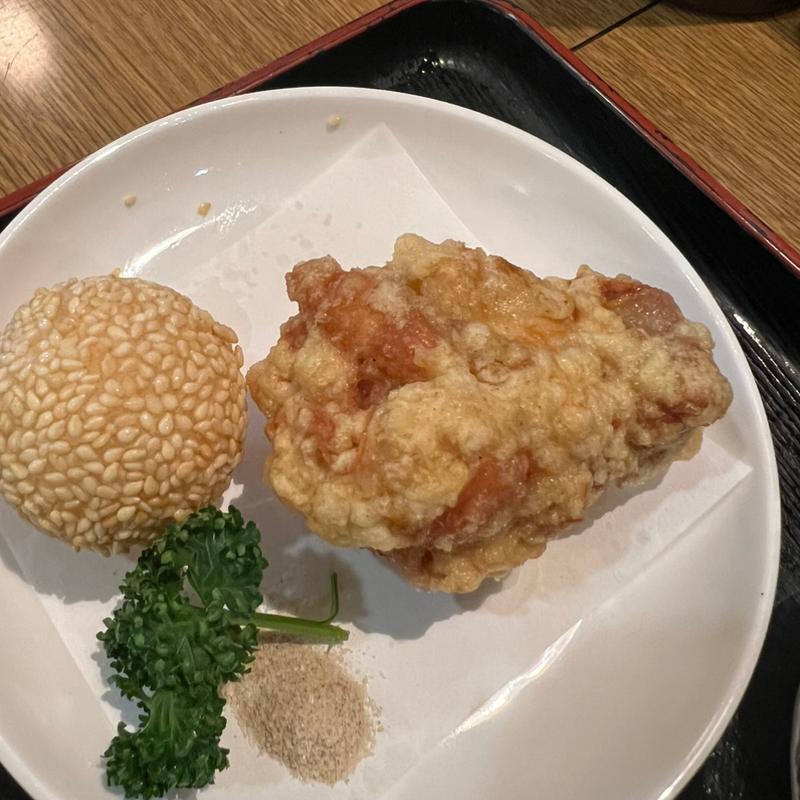 唐揚げ＋ゴマ団子(中国料理味神館 )