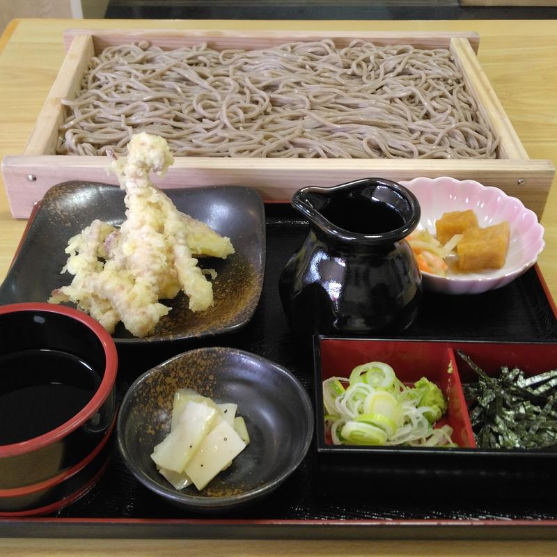 板そば（下足天付）(ふもとや本店 )