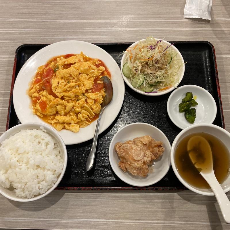 玉子とトマト炒め定食(天福楼 永山店)