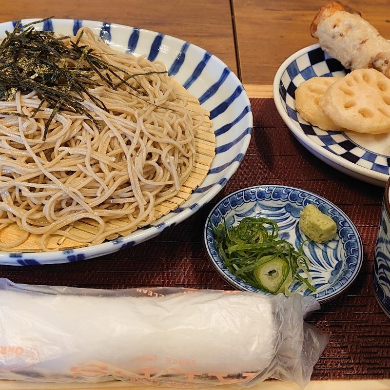 有機そば粉の十割ざるそば(居食屋 こだわりのれん街 大井町東口駅前店)