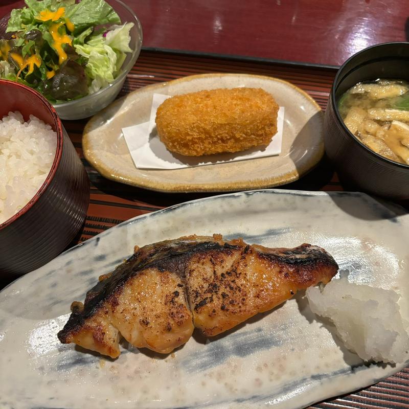 さわらの柚子西京焼きと木の子コロッケ(一の倉 八重洲店 )