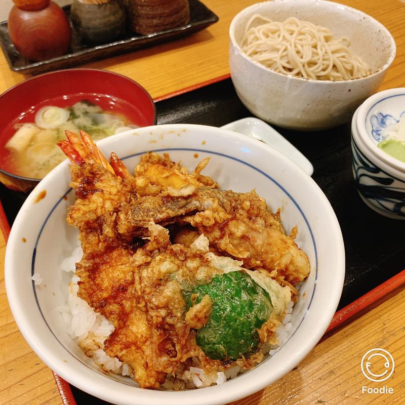 天丼セット(おそば なかや)