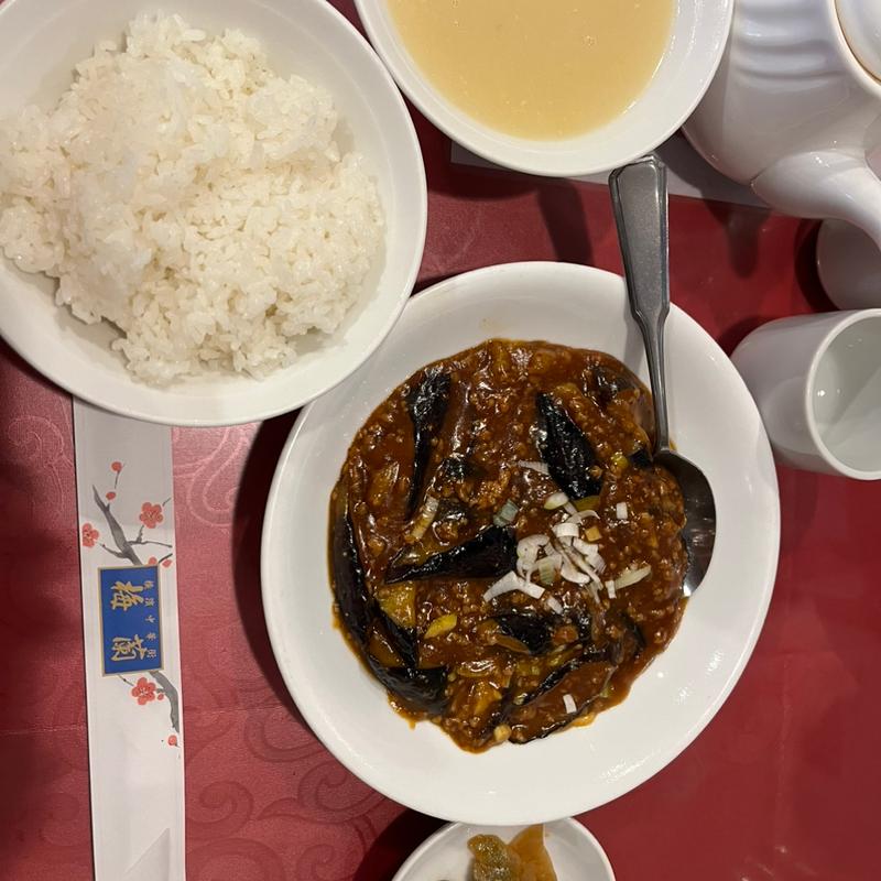 麻婆ナス定食(梅蘭 市場通り店)