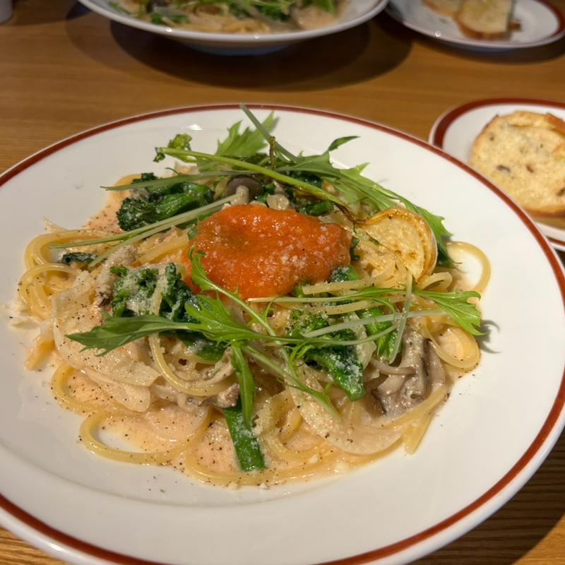 明太子豆乳クリームソースパスタ　(萬燈珈琲店)