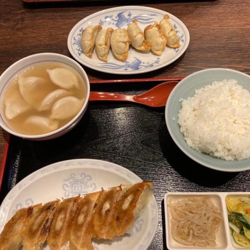 焼き餃子水餃子定食(典満餃子 （テンマンギョウザ）)