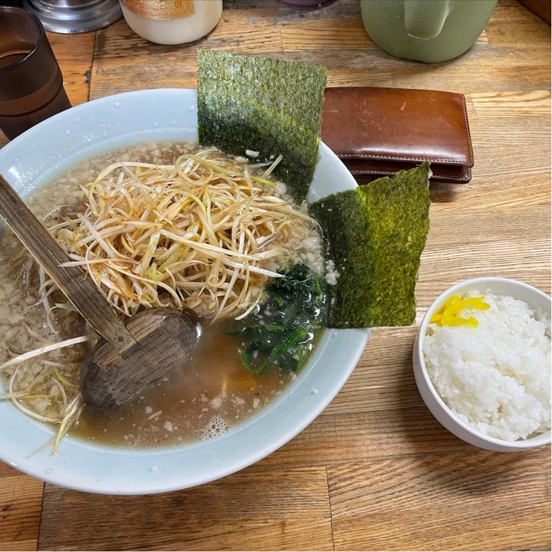 ネギラーメン　半ライス(ラーメンショップ椿 上彦川戸店)