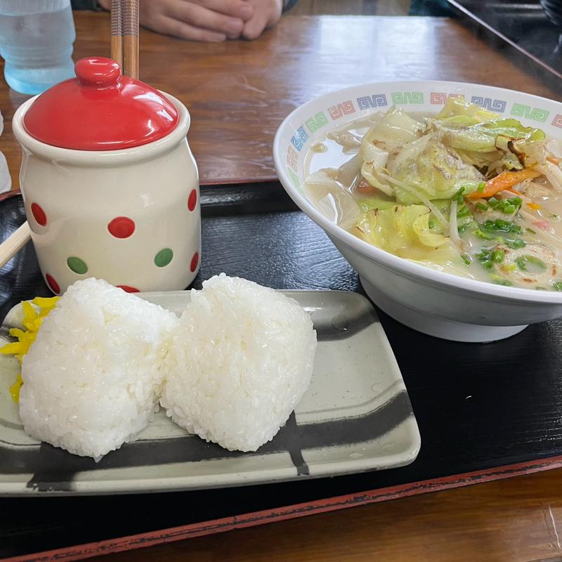 ちゃんぽん　＋おにぎり(田舎うどん)