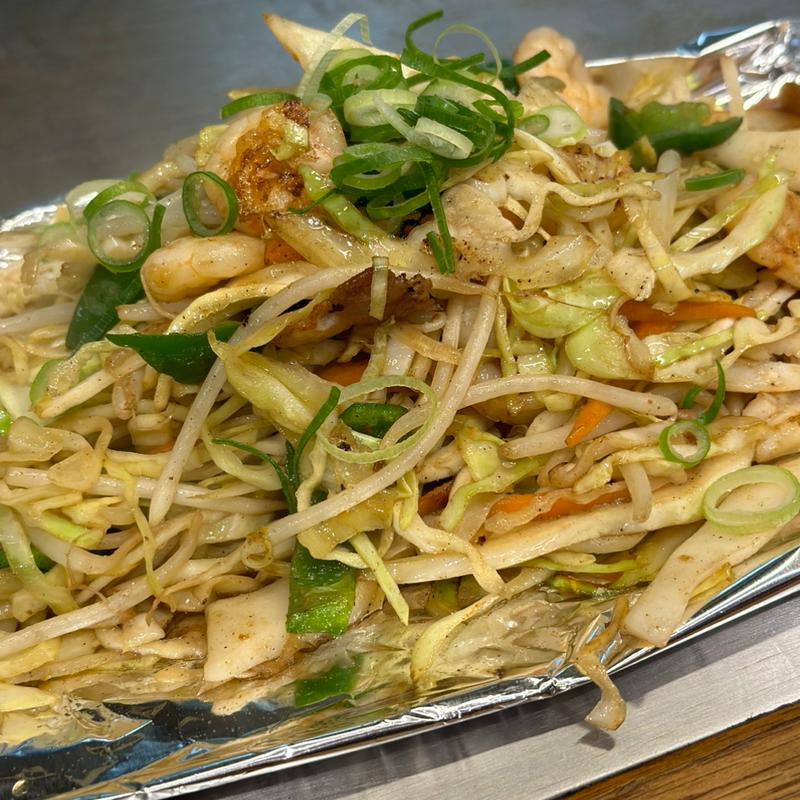 海鮮野菜炒め(お好み焼き みつ)