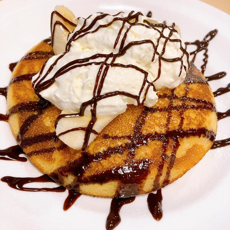 チョコバナナとマスカルポーネのパンケーキ(ガスト 広島大芝店)