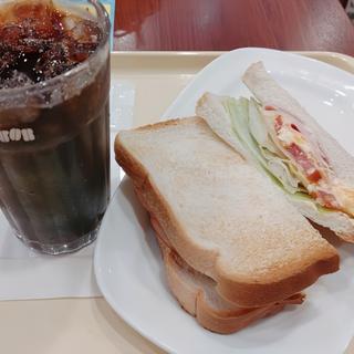朝カフェ  セットA   ハムタマゴサラダ(ドトールコーヒーショップ 蒲田西口店)