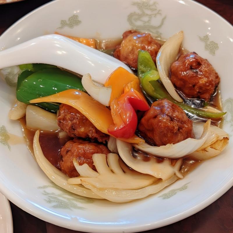 肉だんご甘酢かけ(雁飯店 茨木本店)