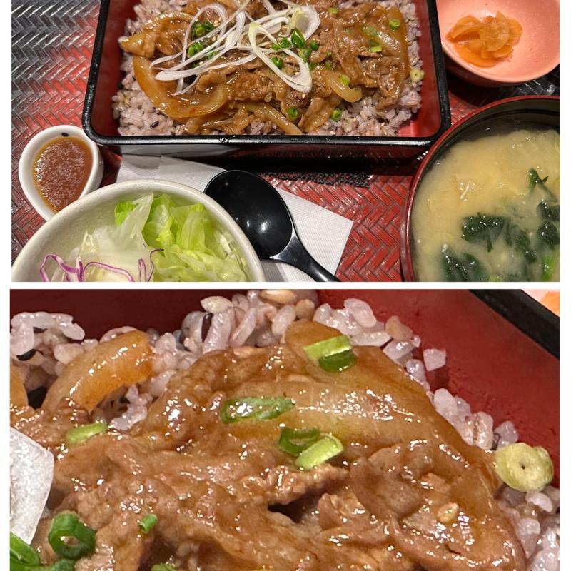 国産牛のたれ焼き肉重 (五穀ごはん➕麦みそ汁)(大戸屋ごはん処 二俣川ジョイナステラス店)