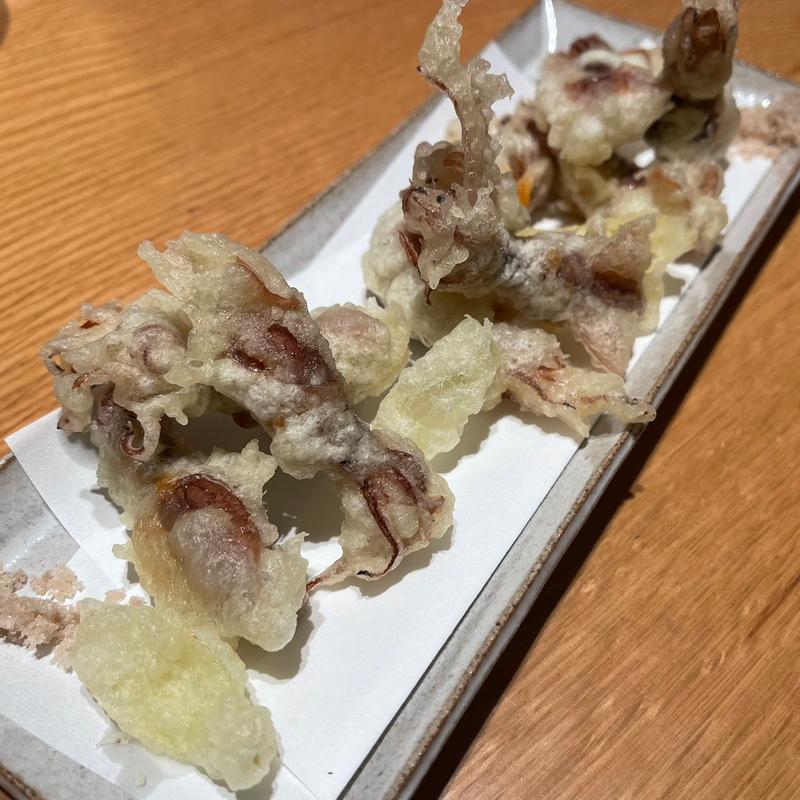 蛍烏賊の天ぷら(だし 和食 福もと)