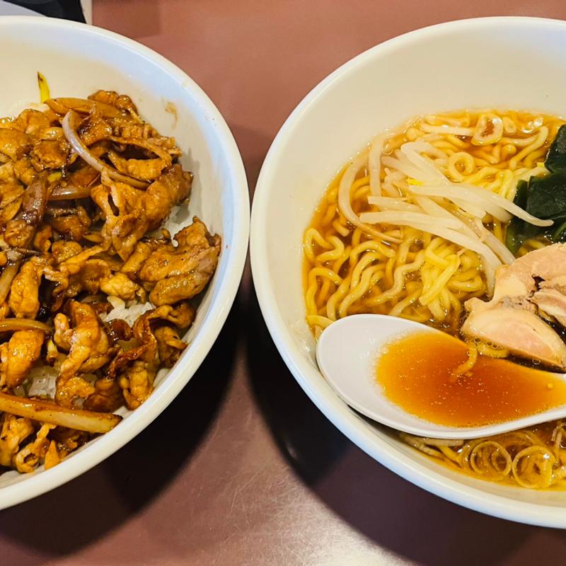 ラーメン焼肉丼セット(けん太)