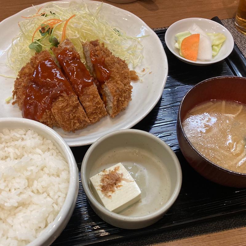 ミンチカツ定食(かつ善)