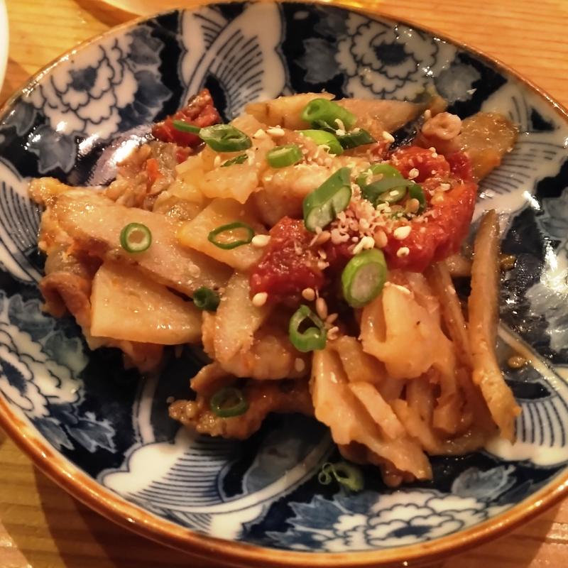 ドライトマトとごぼうのきんぴら(晩酌と晩御飯 ちょうつがひ)