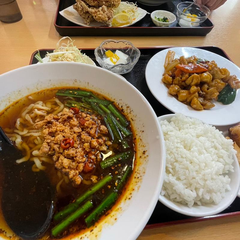 鶏肉の四川風炒め定食(天福)