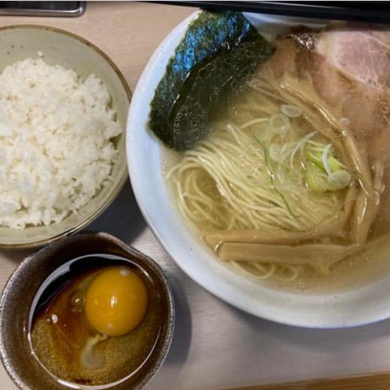 塩ラーメン　卵かけこは(上州地鶏ラーメン　まるわ)