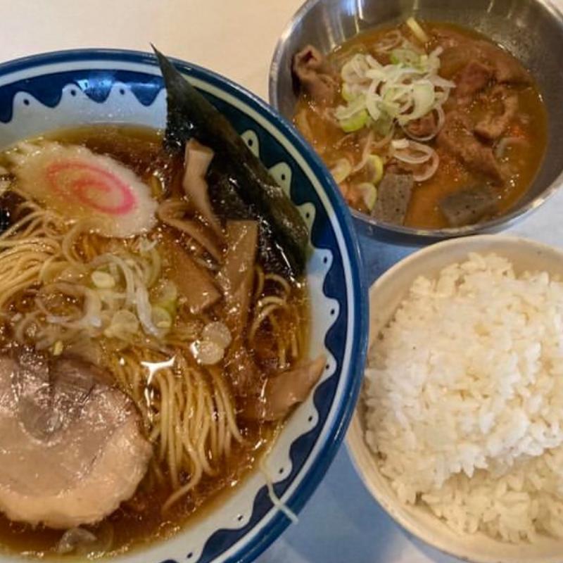 ラーメン　もつ煮セット(えびすラーメン)