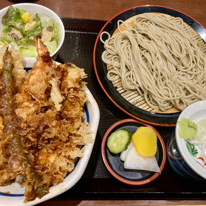天丼冷やし蕎麦セット(砂場 )
