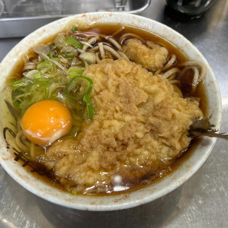 あじ天玉そば(田舎そば かさい)