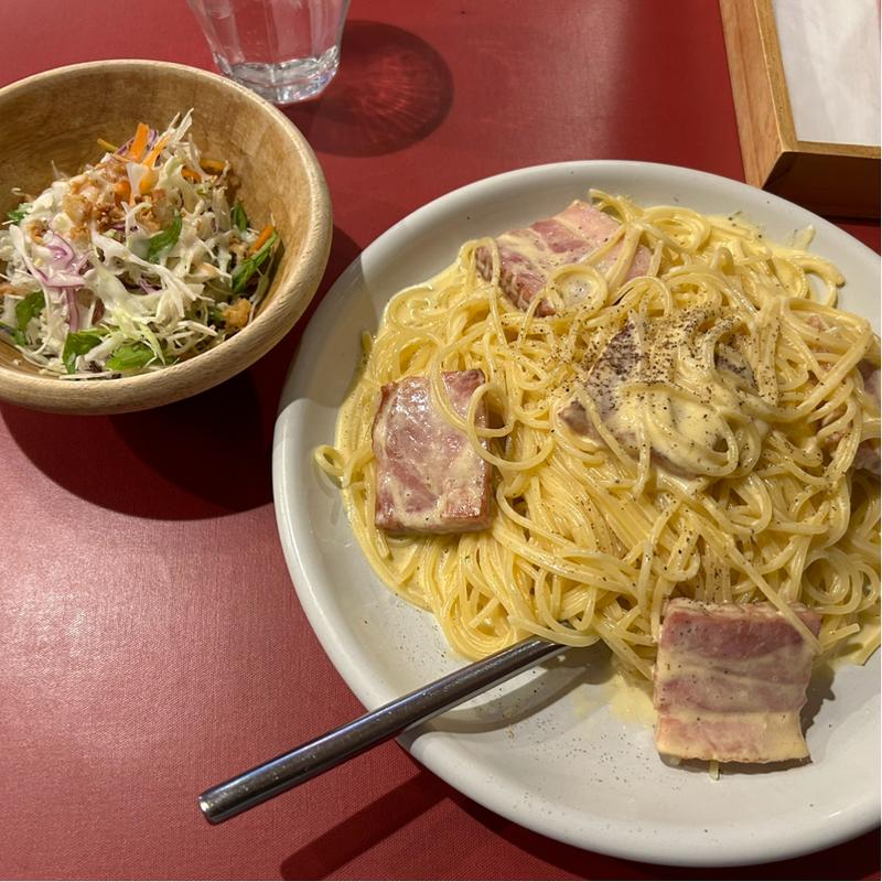 No.1人気　厚切りベーコンのカルボナーラ(トラットリア ラ・ベルデ 日比谷店)