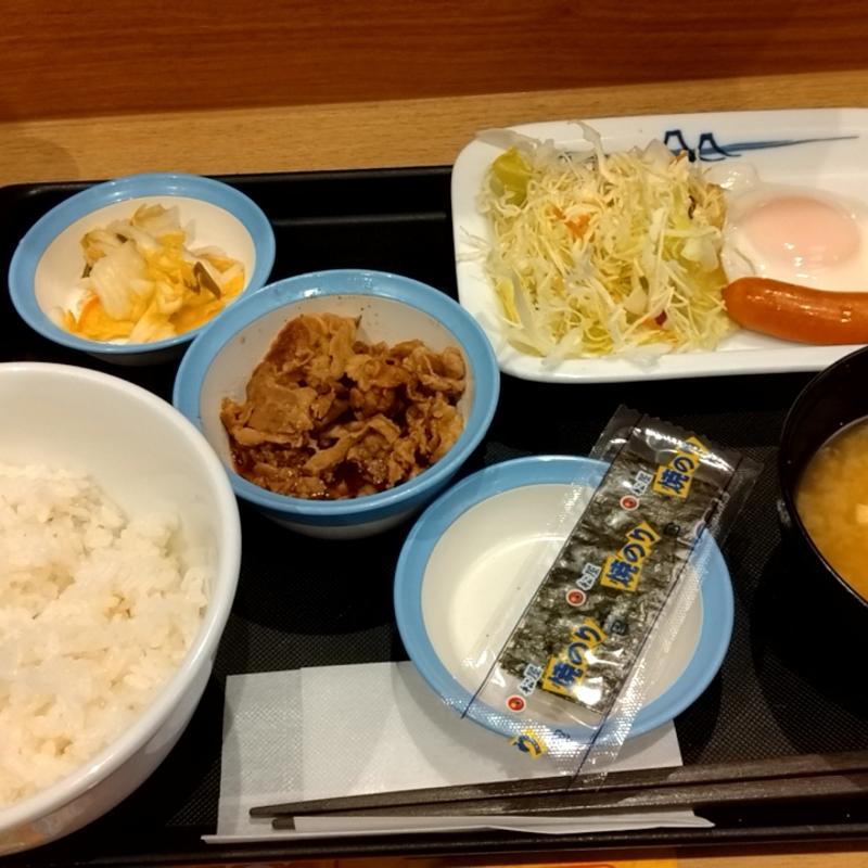 ソーセージエッグ定食(松屋 代々木上原店)