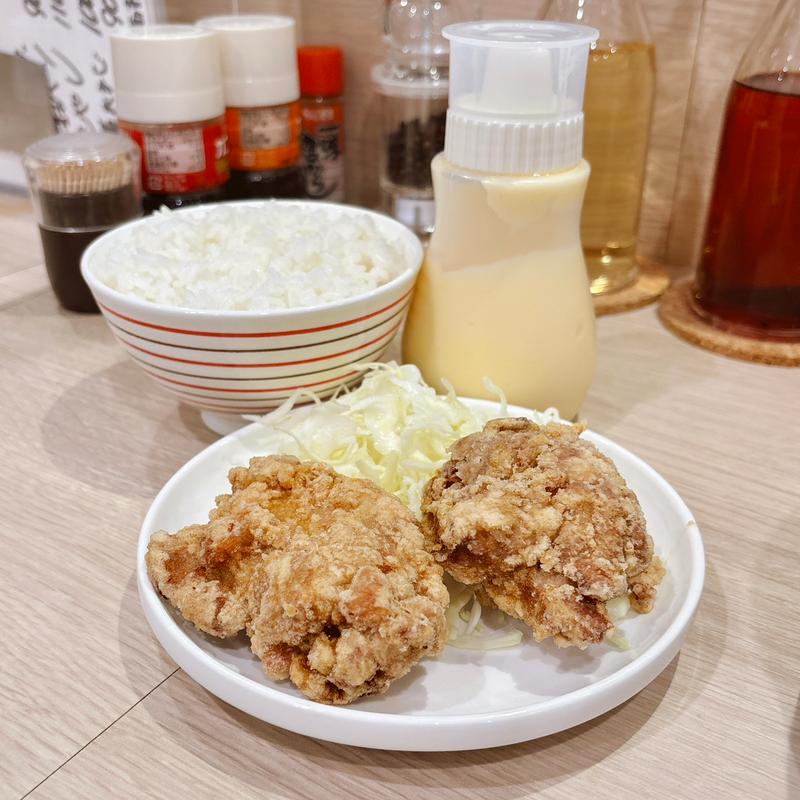 唐揚げ2個＋ごはん(290円セット)(いり船 )