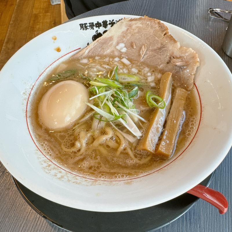 味玉Wスープ(豚骨中華そば　がんたれ)