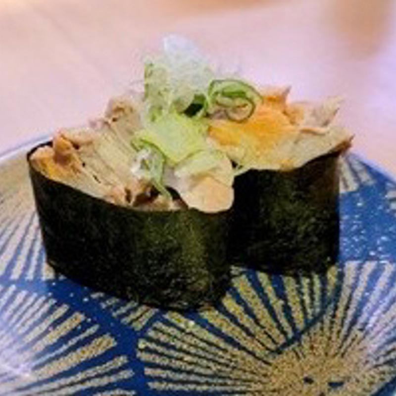 あん肝軍艦(回し寿司　活　活美登利　西武渋谷店)