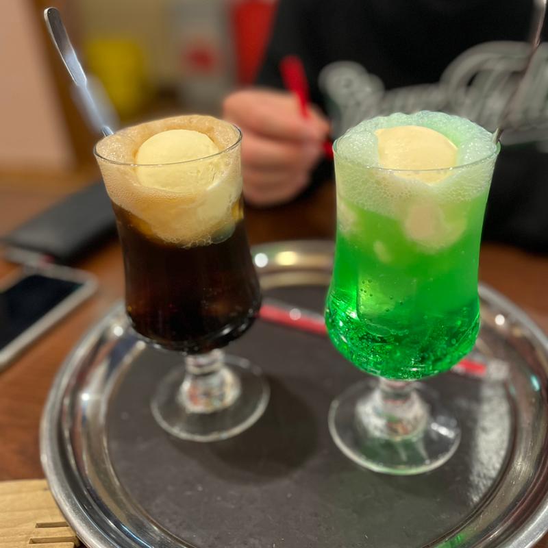 クリームソーダ(スーパー銭湯越後長岡ゆらいや お食事処・湯来屋 （ゆらいや）)