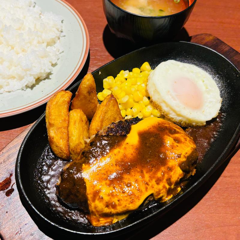 チーズハンバーグ定食(つちや)