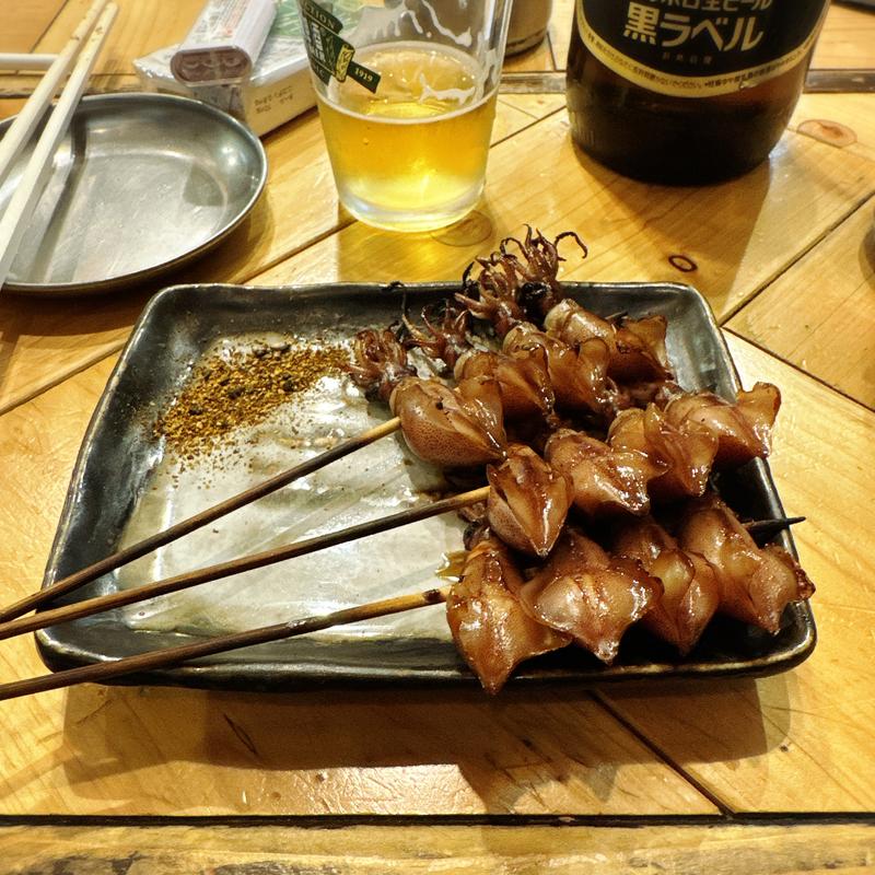 ホタルイカ焼醤油串(大衆酒場 チャン栓チャン)