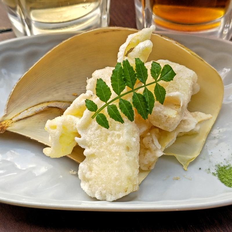 竹の子の天ぷら(鞠屋)