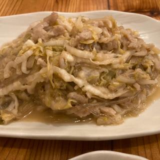 発酵白菜と豚肉炒め(老酒舗)