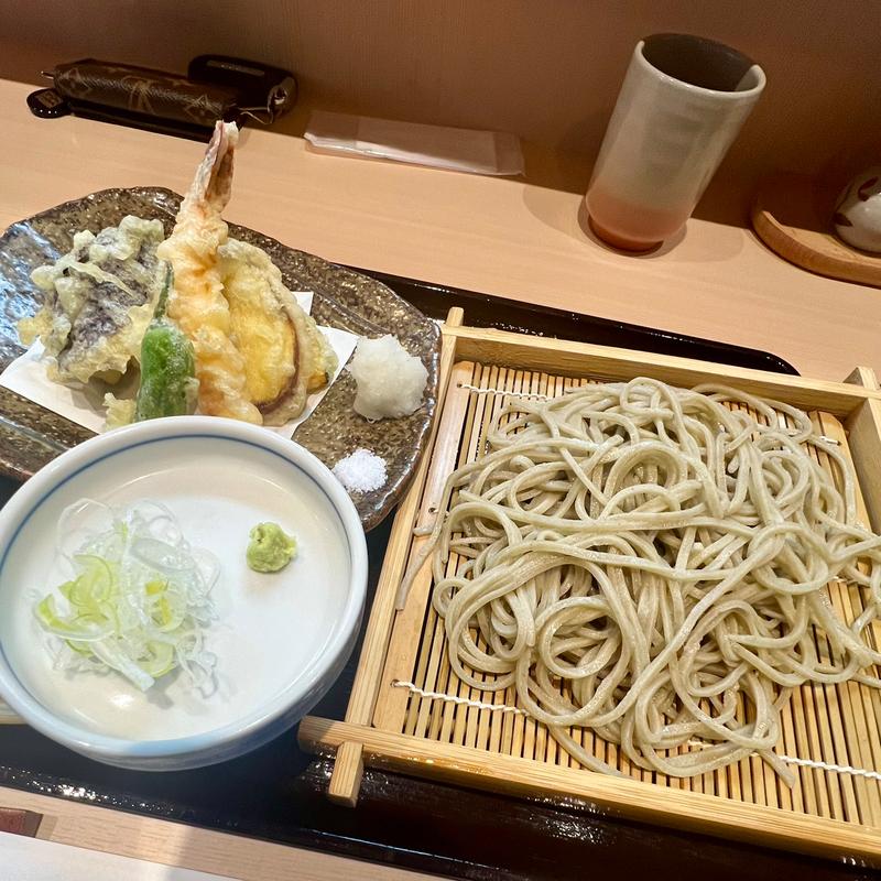 天ぷらそば(手打ち蕎麦 きさく)