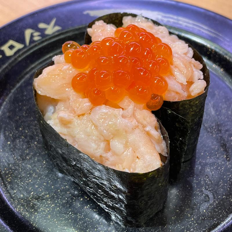 サーモンいくら軍艦(スシロー 札幌北44条東店)