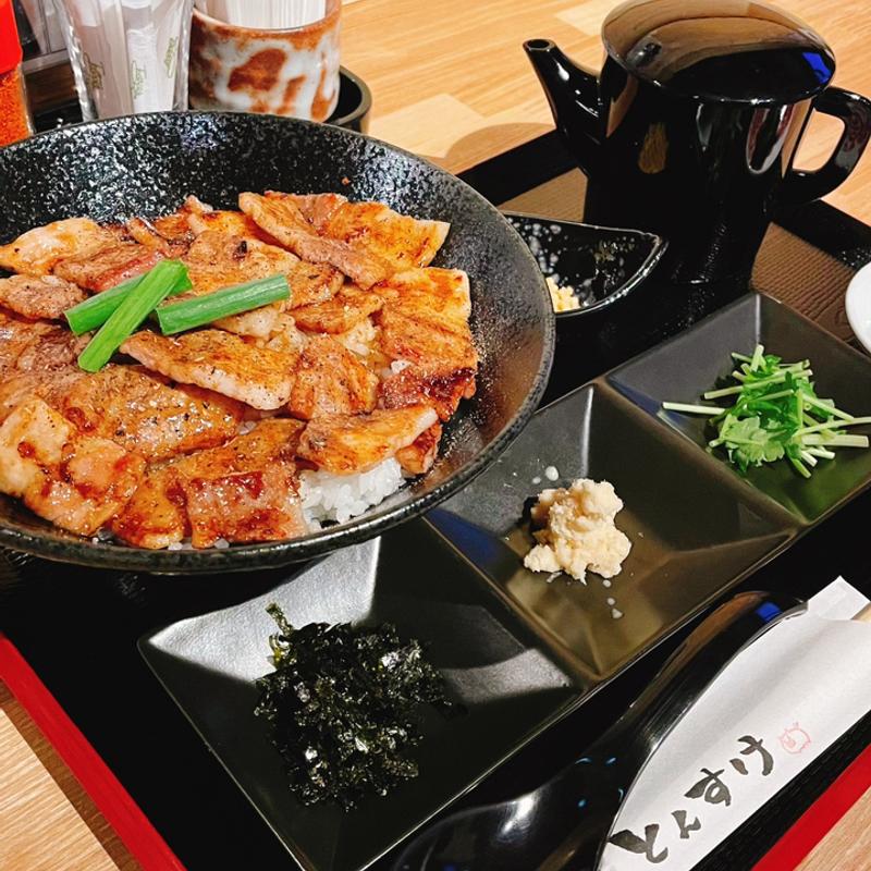 バラ豚丼お茶漬けセット(豚丼とんすけ清田店)