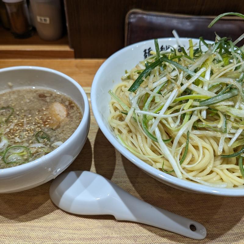 こってりネギつけ麺(麺絆英)